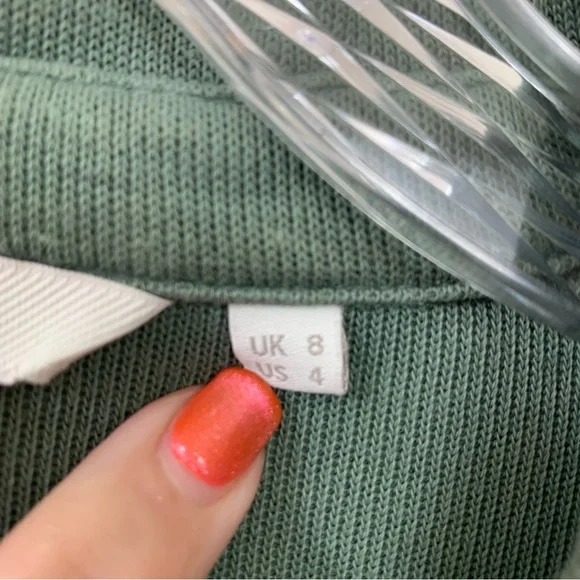 Boden Knit Long Sleeve Quarter-Zip Sage Green Midi Dress - Picture 3 of 10